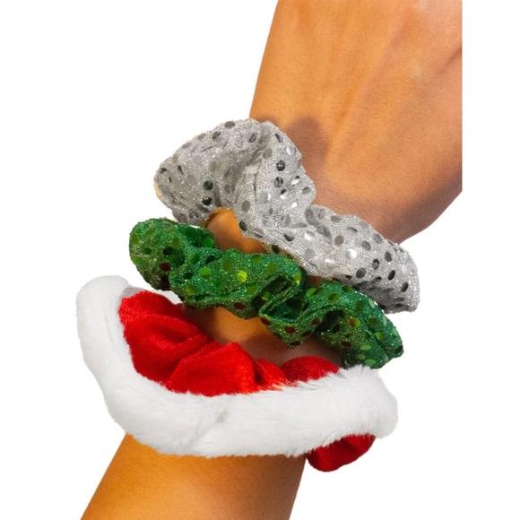 NWT Tipsy Elves 3 pack Christmas hair scrunchies - Picture 1 of 6